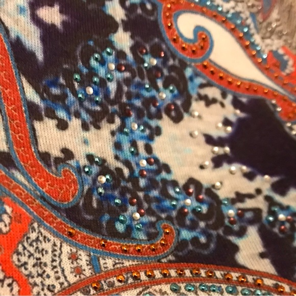 Chicos Blouse Blue Size 1 - Picture 10 of 10